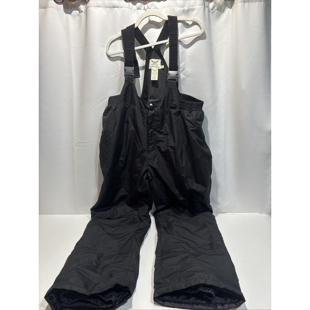 Faded Glory Men's Black Snow Pants 2XL 44-46 Winter Adjustable Bibs